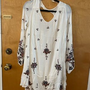 Free people white embroidered dress